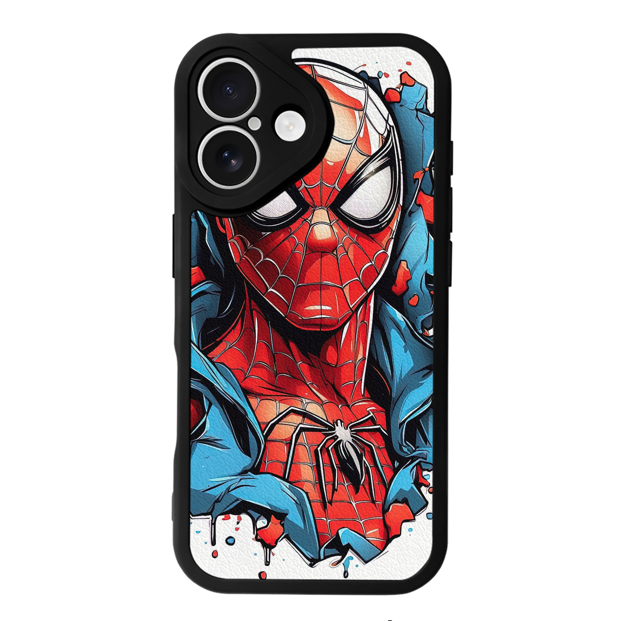 （画像用） Spider Man スパイダーマン 【iPhone 16シリーズ対応】シリコンスマホケース（レザー調） 材質：シリコン